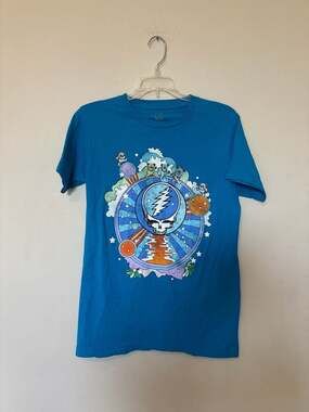 Grateful Dead Steal Your Face & Dancing Bears Space Graphic Blue T-Shirt